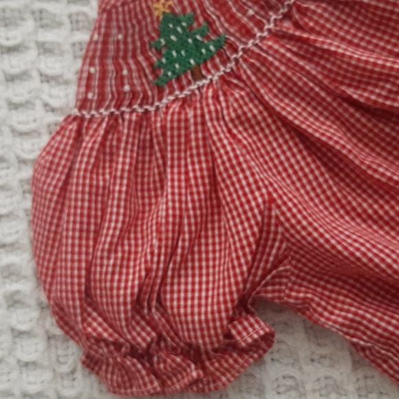 Be Mine Smocked Christmas Dress Red Gingham 18 months - Picture 3 of 6